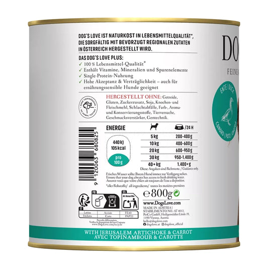 DOG'S LOVE ADULT Ente 800g