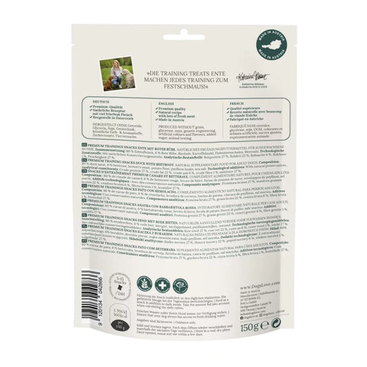 DOG'S LOVE Training Treats Ente 150g