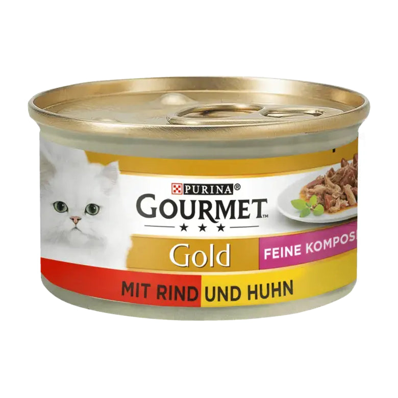 GOURMET Gold Feine Komposition mit Rind & Huhn 85g