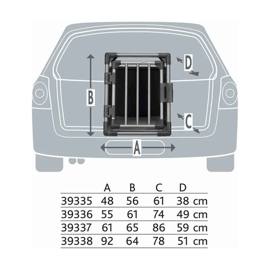 TRIXIE Transportbox Aluminium, L: 92x64x78cm - 39338