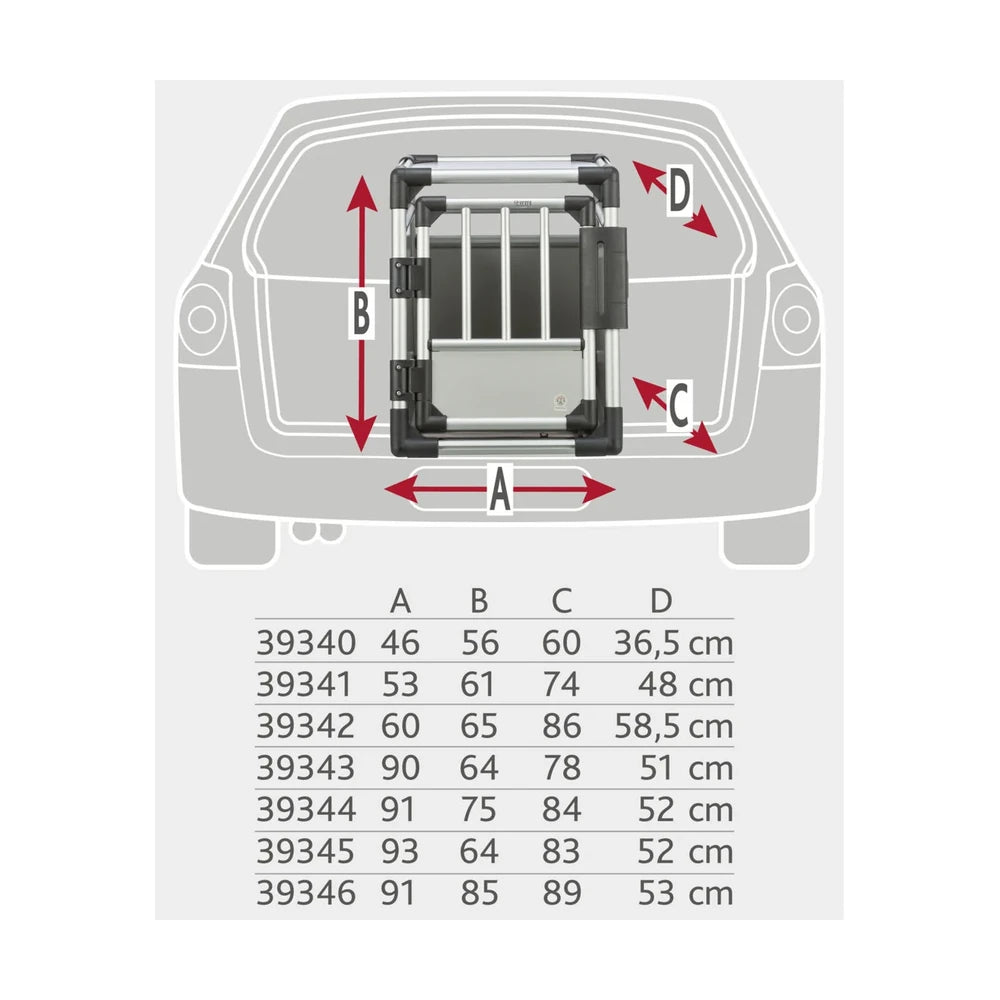 TRIXIE Transportbox Aluminium, L-XL: 91x75x84cm - 39344