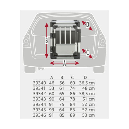 TRIXIE Transportbox Aluminium, L-XL: 91x75x84cm - 39344
