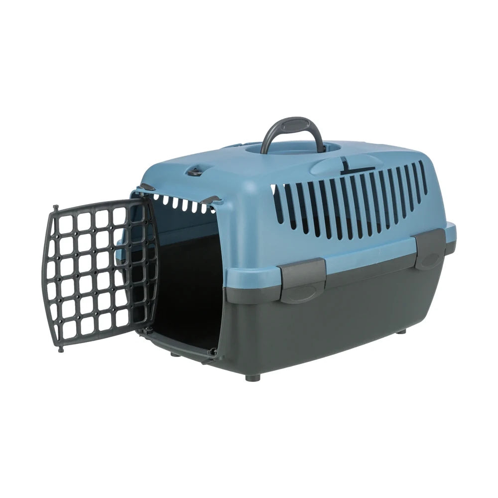 TRIXIE Transportbox Capri 1, XS: 32x31x48cm - dunkelgrau/pastellblau
