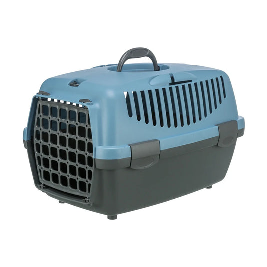 TRIXIE Transportbox Capri 1, XS: 32x31x48cm - dunkelgrau/pastellblau