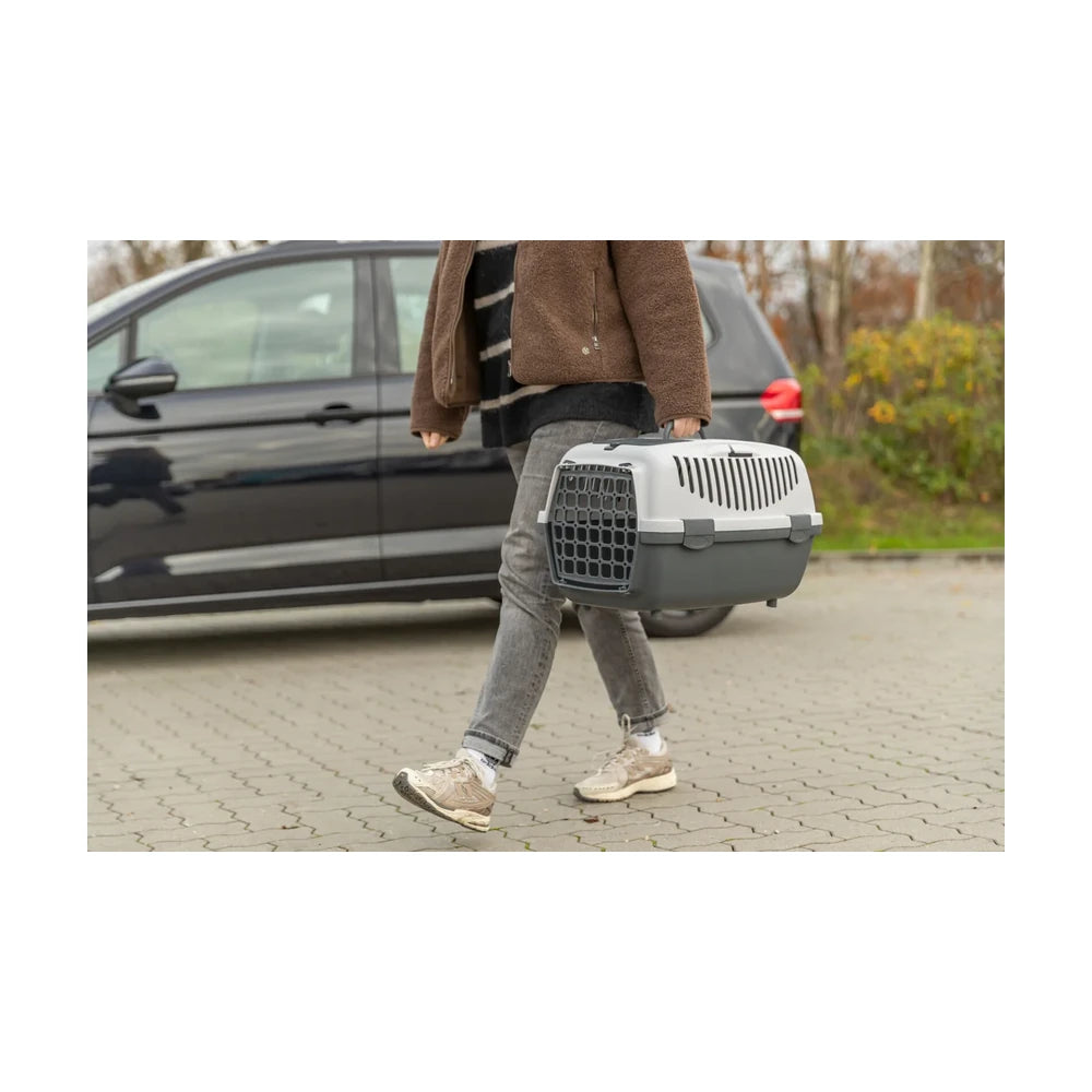 TRIXIE Transportbox Capri 2, XS-S: 37x34x55cm - dunkelgrau/blush