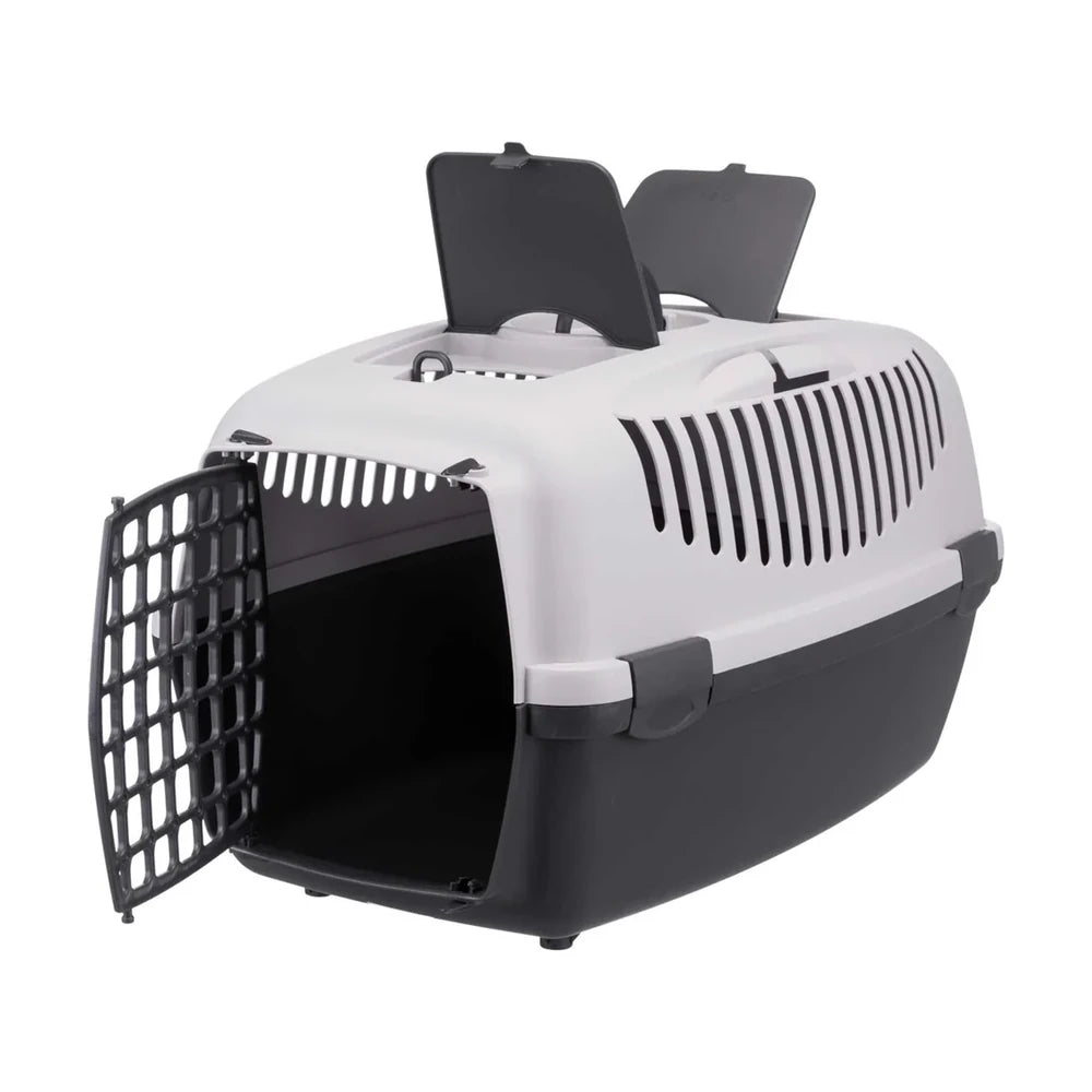 TRIXIE Transportbox Capri 3, S: 40x38x61cm - dunkelgrau/hellgrau