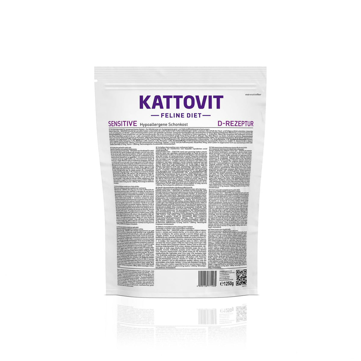 Kattovit Feline Diet Trockenfutter Sensitive 1250g