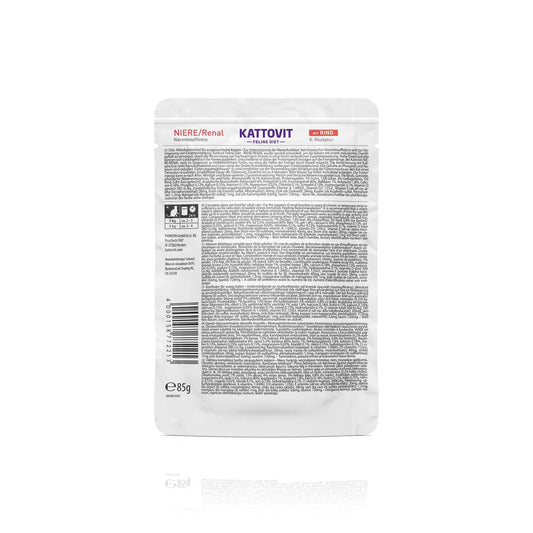 Kattovit Feline Diet Pouchbeutel Niere/Renal Rind 85g