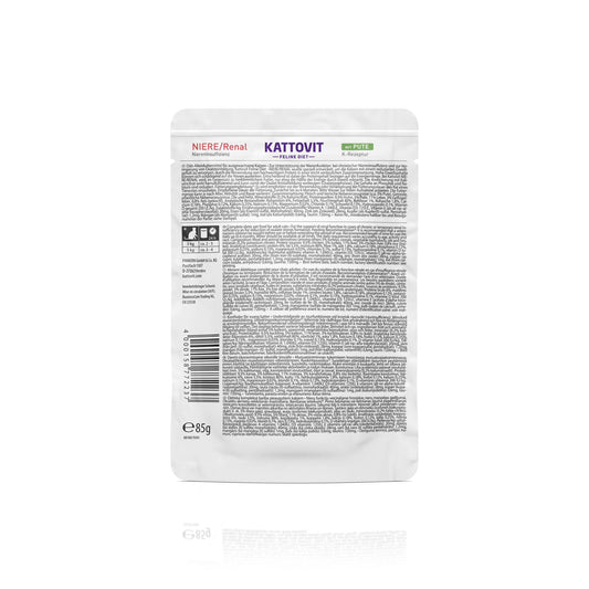 Kattovit Feline Diet Pouchbeutel Niere/Renal Pute 85g