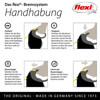 Flexi Giant M mit Gurt 8m - schwarz