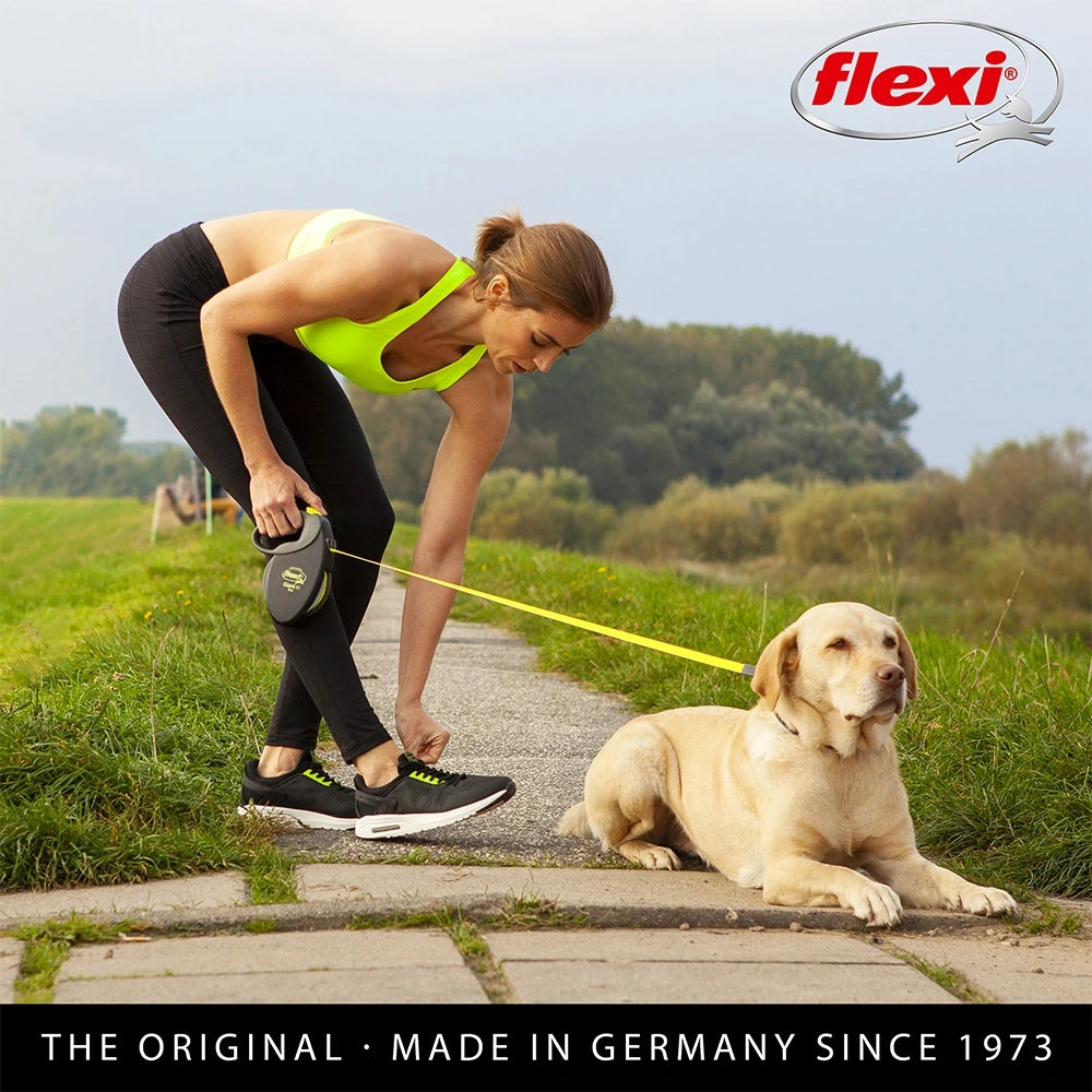 Flexi Giant M mit Gurt 8m - schwarz