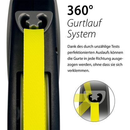Flexi Giant L Professional mit Gurt 10m - schwarz