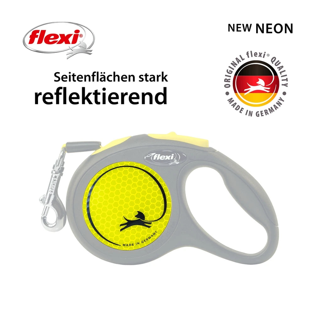 Flexi NEW NEON L mit Gurt 5m - neon-gelb
