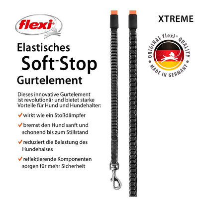Flexi XTREME S mit Gurt 5m - schwarz/orange