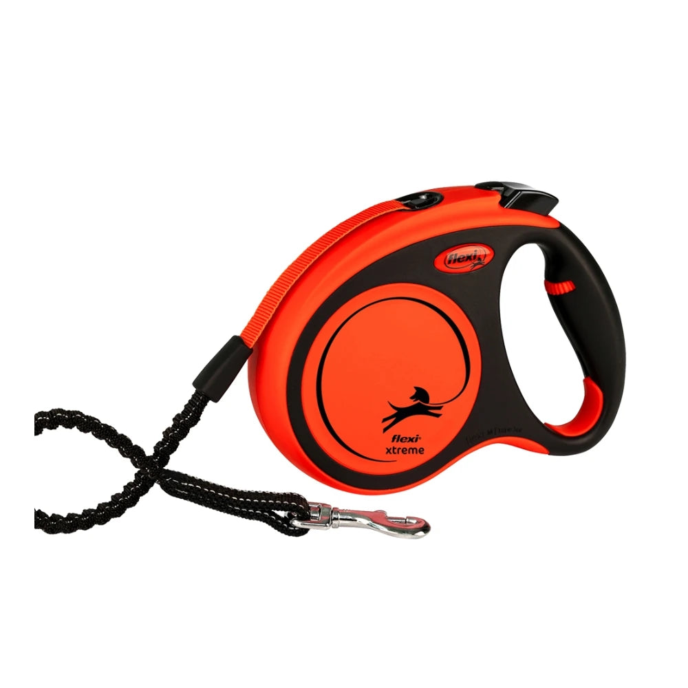Flexi XTREME M mit Gurt 5m - schwarz/orange