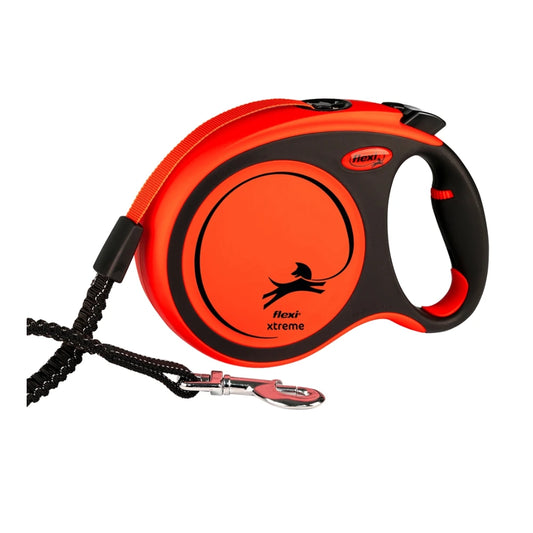 Flexi XTREME L mit Gurt 8m - schwarz/orange