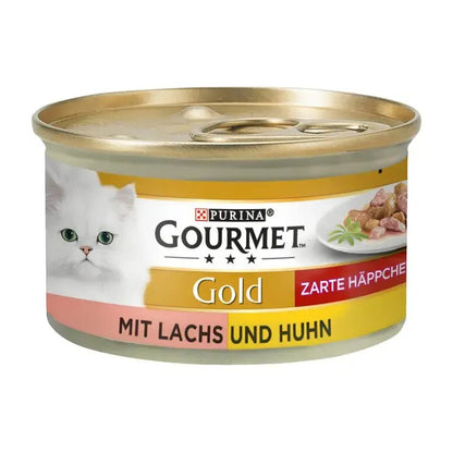 GOURMET Gold Zarte Häppchen mit Lachs & Huhn 85g