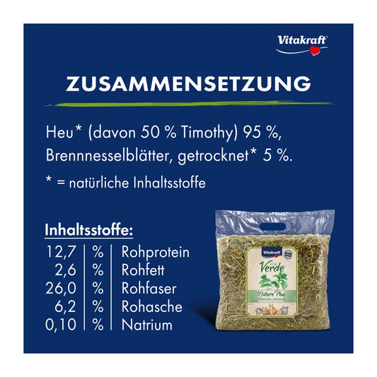 Vitakraft Vita Verde® Heu & Brennnessel, 500g