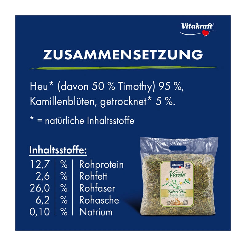 Vitakraft Vita Verde® Heu & Kamille, 500g