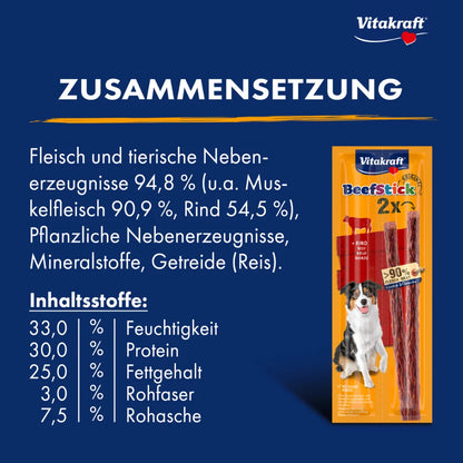 Vitakraft Beef Stick® Original Rind, 2er