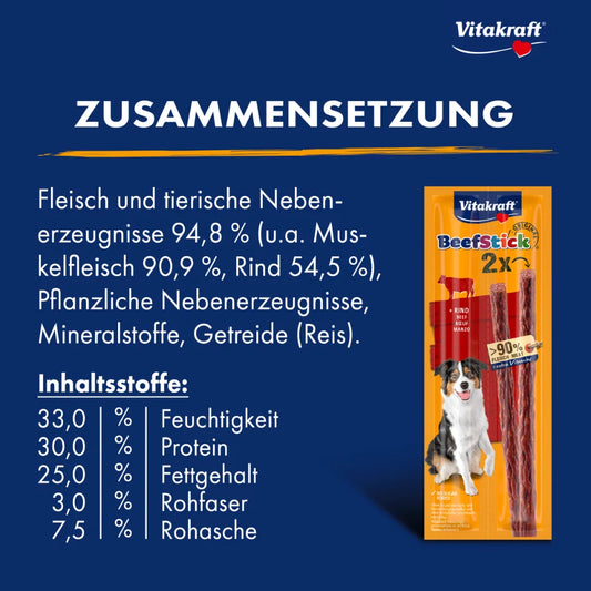Vitakraft Beef Stick® Original Rind, 2er