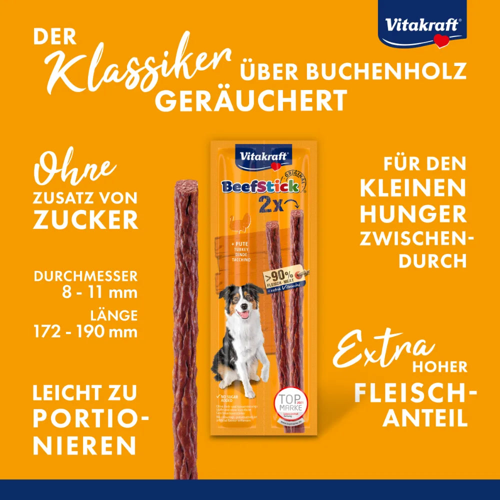 Vitakraft Beef Stick® Original Pute, 2er