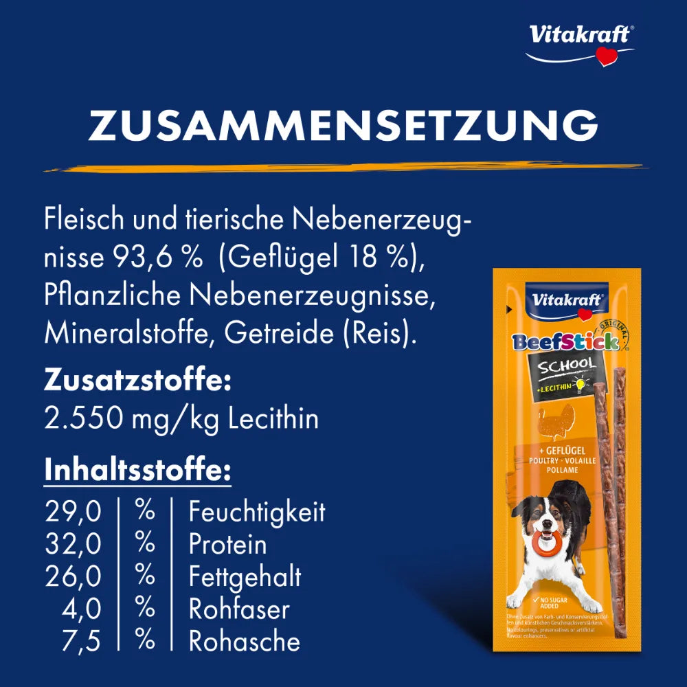 Vitakraft Beef Stick® School Geflügel 10Stk