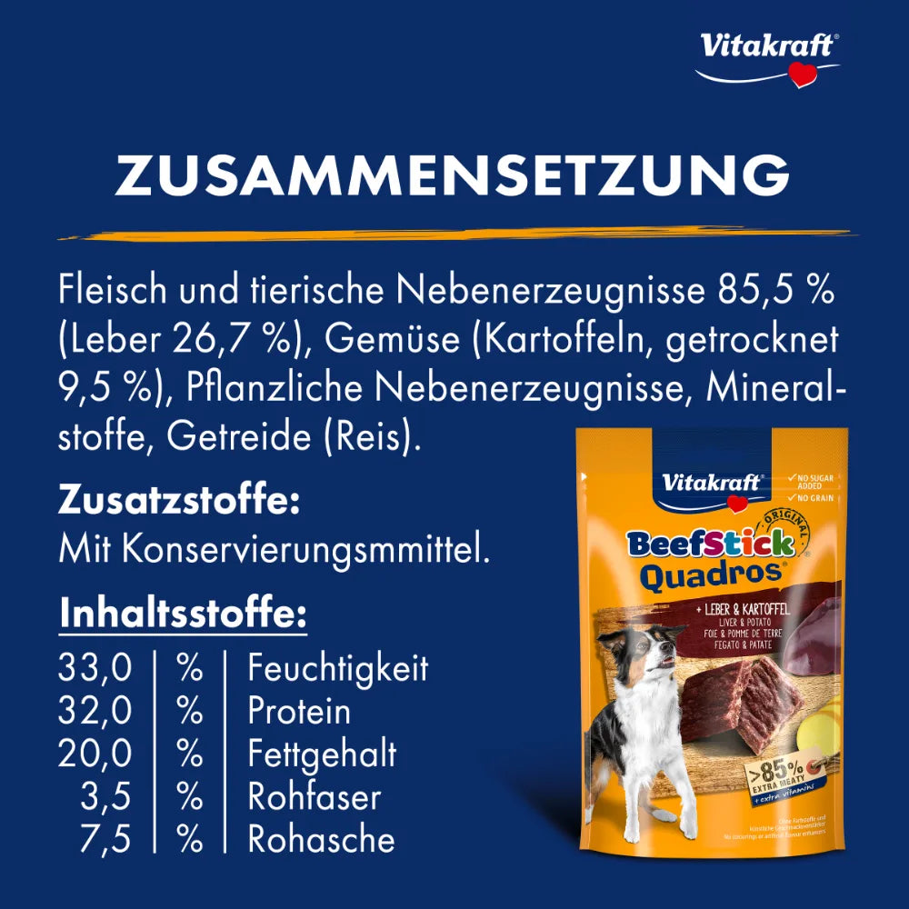 Vitakraft Beef Stick® Quadros® + Käse 70g