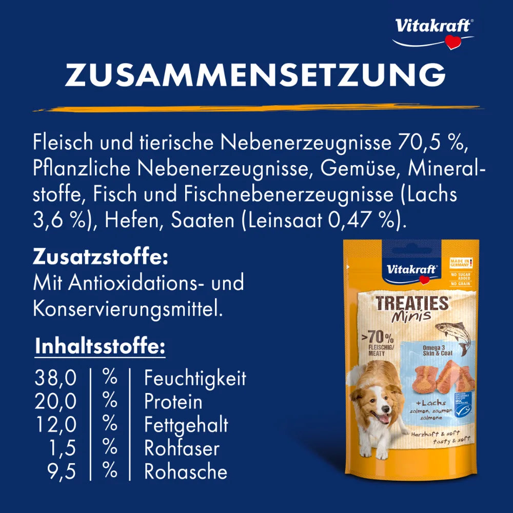 Vitakraft Treaties® Minis + Lachs & Omega 3 48g