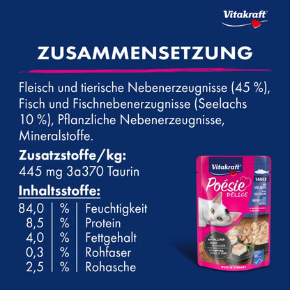Vitakraft Poésie® Délice mit Seelachs in Sauce 85g