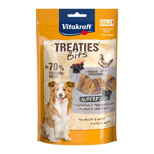 Vitakraft Treaties® Bits Superfood + Hühnchen & Holunder 100g