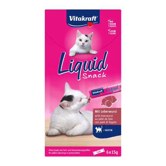Vitakraft LiquidSnack Leberwurst + Biotin 6x15g