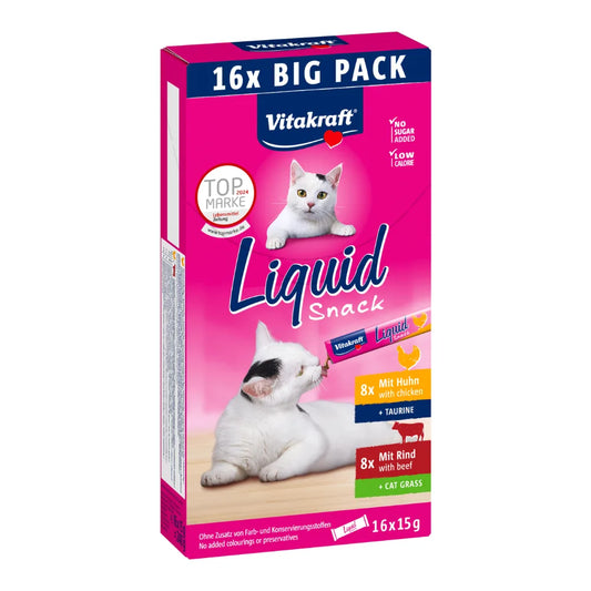 Vitakraft Liquid Snack Multipack Huhn + Rind 16x15g
