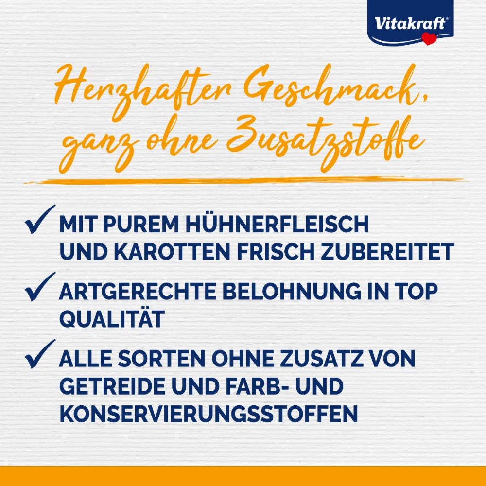 Vitakraft CHICKEN + VEGGIE DUO CARROT Karotten-Hühnchen-Sticks 80g