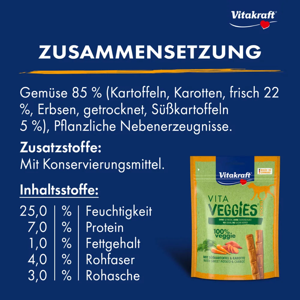 Vitakraft Vita Veggies® Stickies Süßkartoffel & Karotte 80g