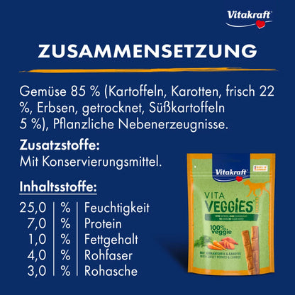 Vitakraft Vita Veggies® Stickies Süßkartoffel & Karotte 80g