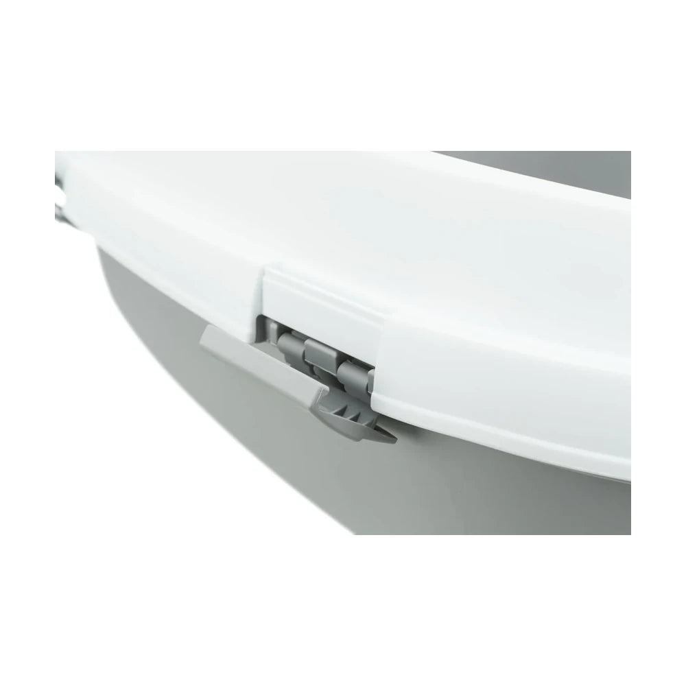 TRIXIE Katzentoilette Primo XXL, mit Rand, 56x25x71cm, grau/weiß