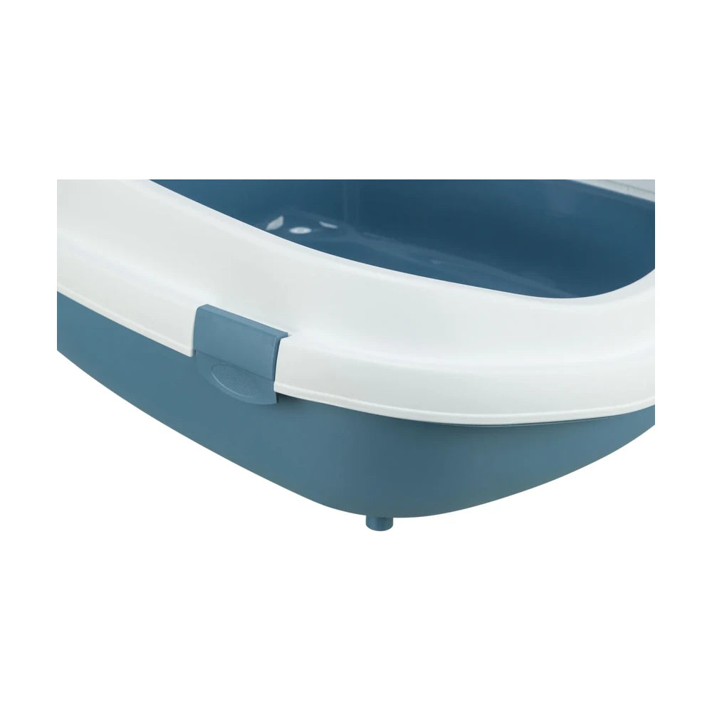 TRIXIE Katzentoilette Primo XXL, mit Rand, 56x25x71cm, blau/weiß