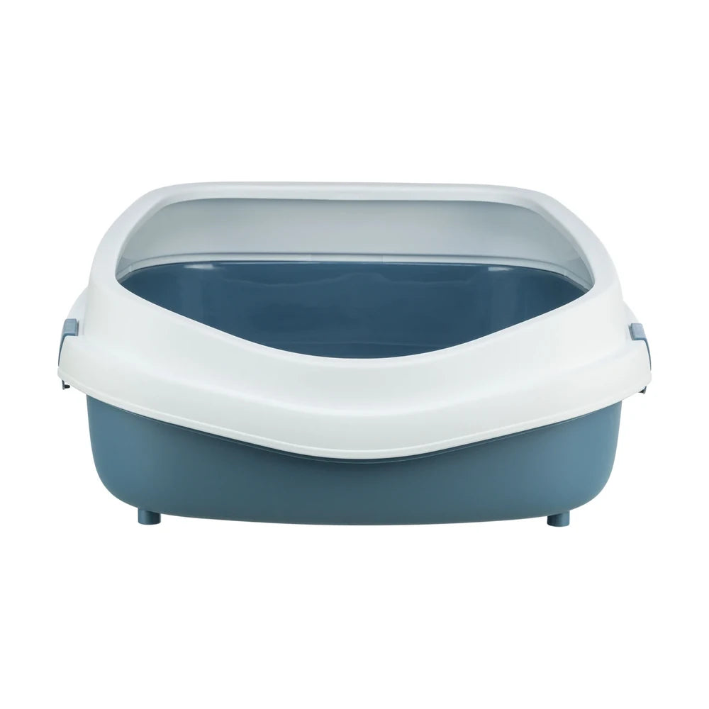 TRIXIE Katzentoilette Primo XXL, mit Rand, 56x25x71cm, blau/weiß