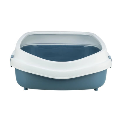TRIXIE Katzentoilette Primo XXL, mit Rand, 56x25x71cm, blau/weiß