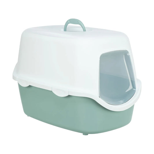 TRIXIE Katzentoilette Vico, mit Haube 40x40x56cm, salbei/weiß