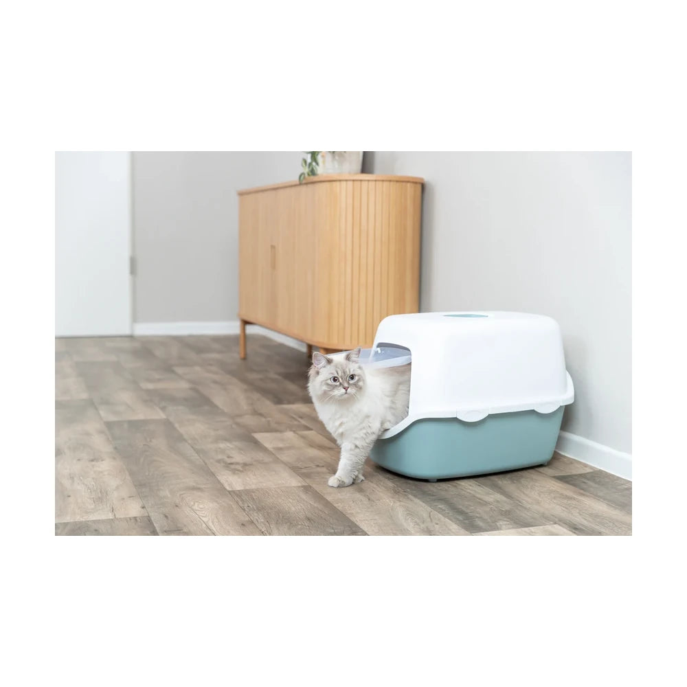 TRIXIE Katzentoilette Vico, mit Haube 40x40x56cm, salbei/weiß
