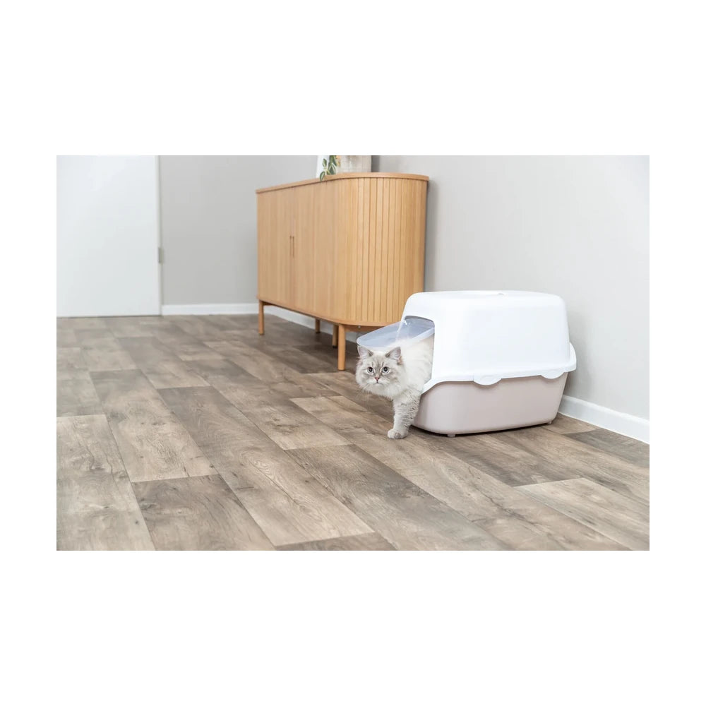 TRIXIE Katzentoilette Vico, mit Haube 40x40x56cm, blush/weiß