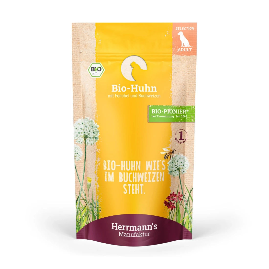Herrmanns Selection Adult Bio Huhn mit Fenchel und Buchweizen
