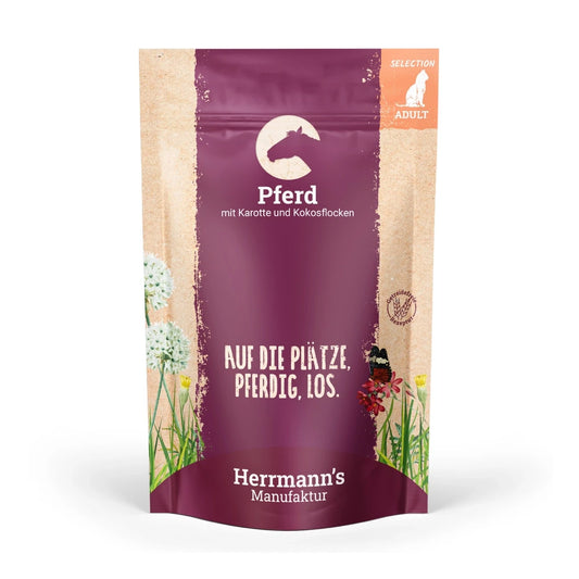 Herrmanns Selection Pferd mit Karotte und Kokosflocken