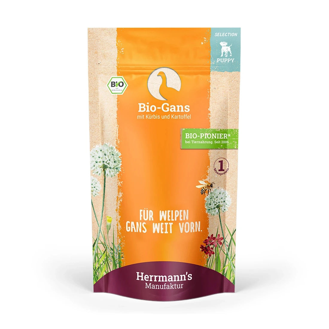 Herrmanns Selection Puppy Biogans mit Kürbis und Kartoffel