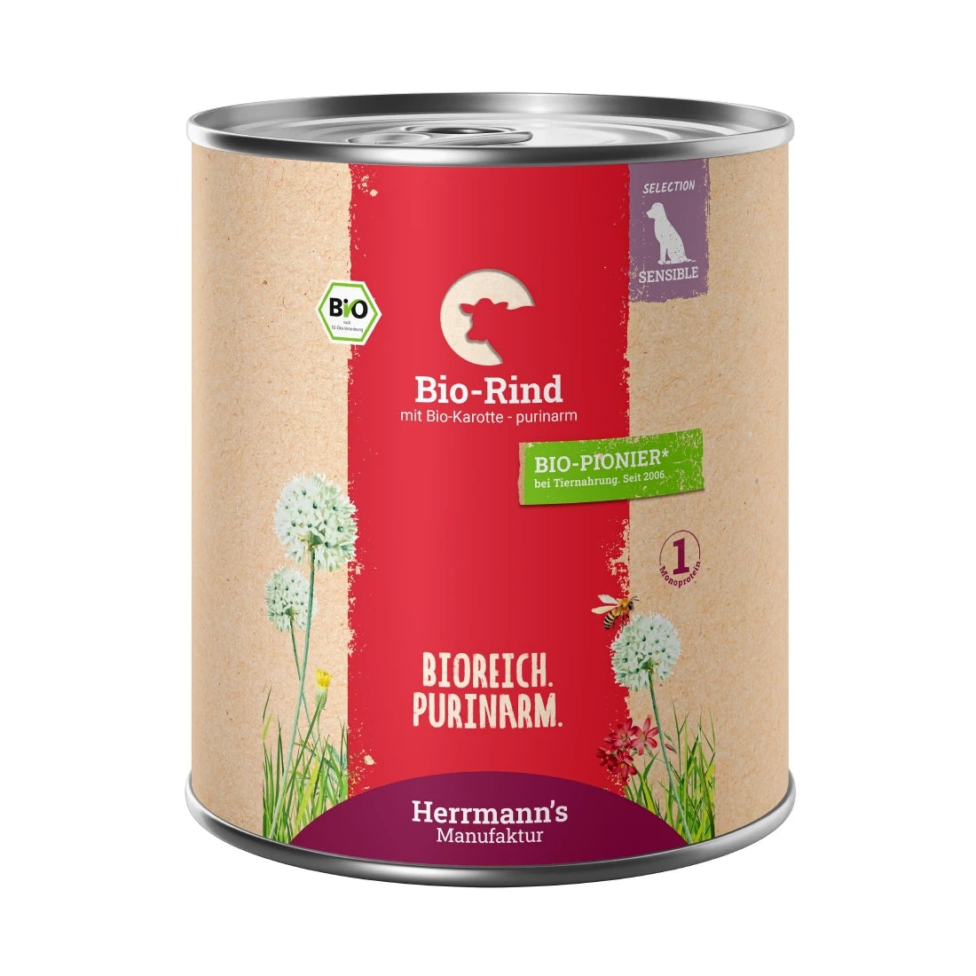 Herrmanns Selection Sensibel Bio Rind mit Karotten - purinarm