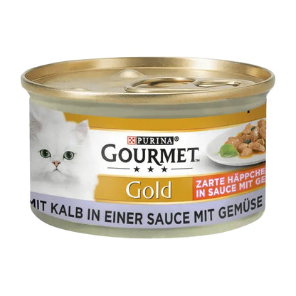 GOURMET Gold Zarte Häppchen in Sauce mit Gemüse & Kalb 85g