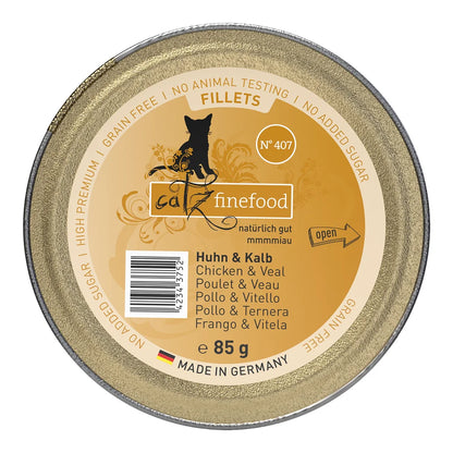 Catz finefood Fillets N°407 Huhn & Kalb 85g