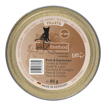 Catz finefood Fillets N°409 Pute & Kaninchen 85g
